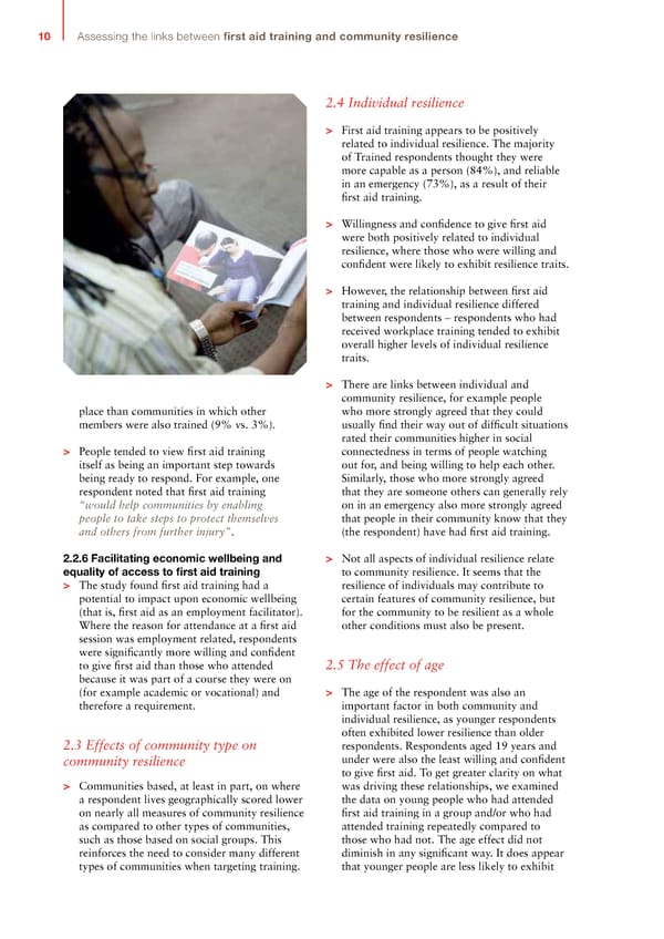 Assessing the Links Between First Aid Training and Community Resilience - Page 12